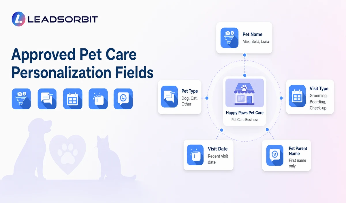 Approved Pet Care Personalization Fields