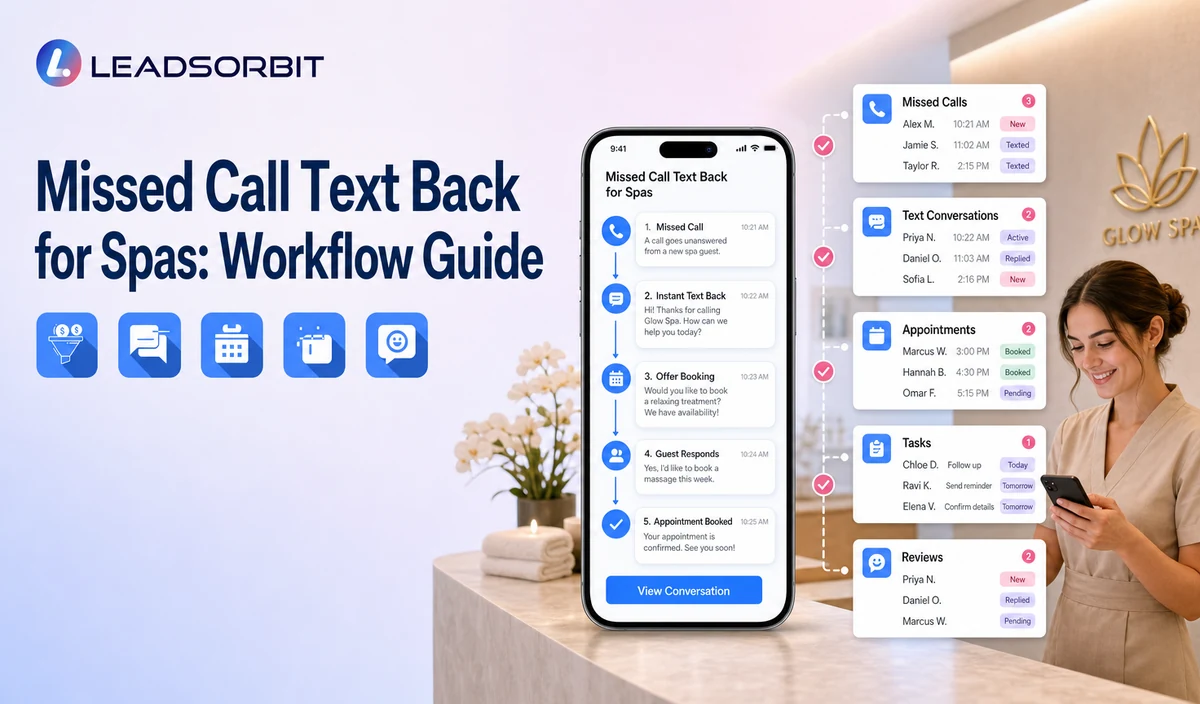 Missed Call Text Back for Spas: Workflow Guide