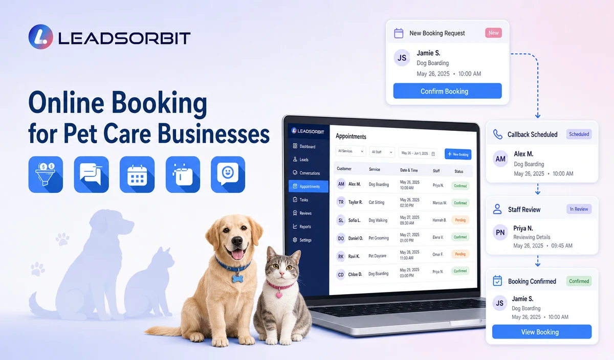 Online Booking for Pet Care Businesses