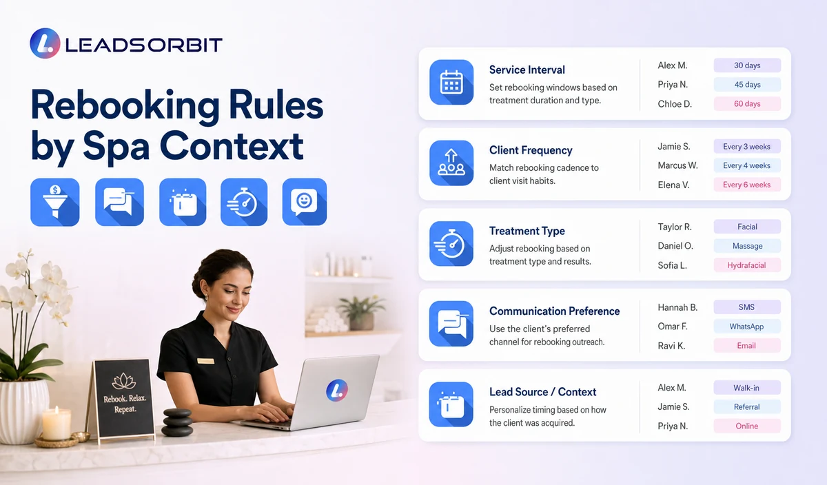 Rebooking Rules by Spa Context