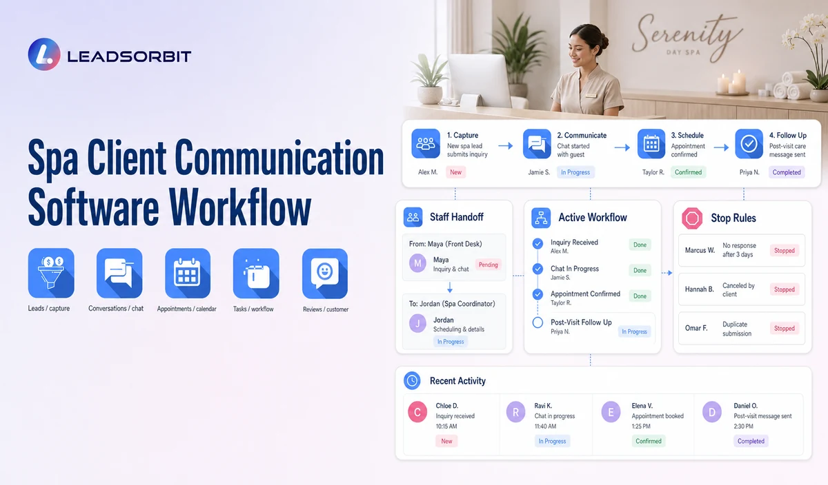 Spa Client Communication Software Workflow