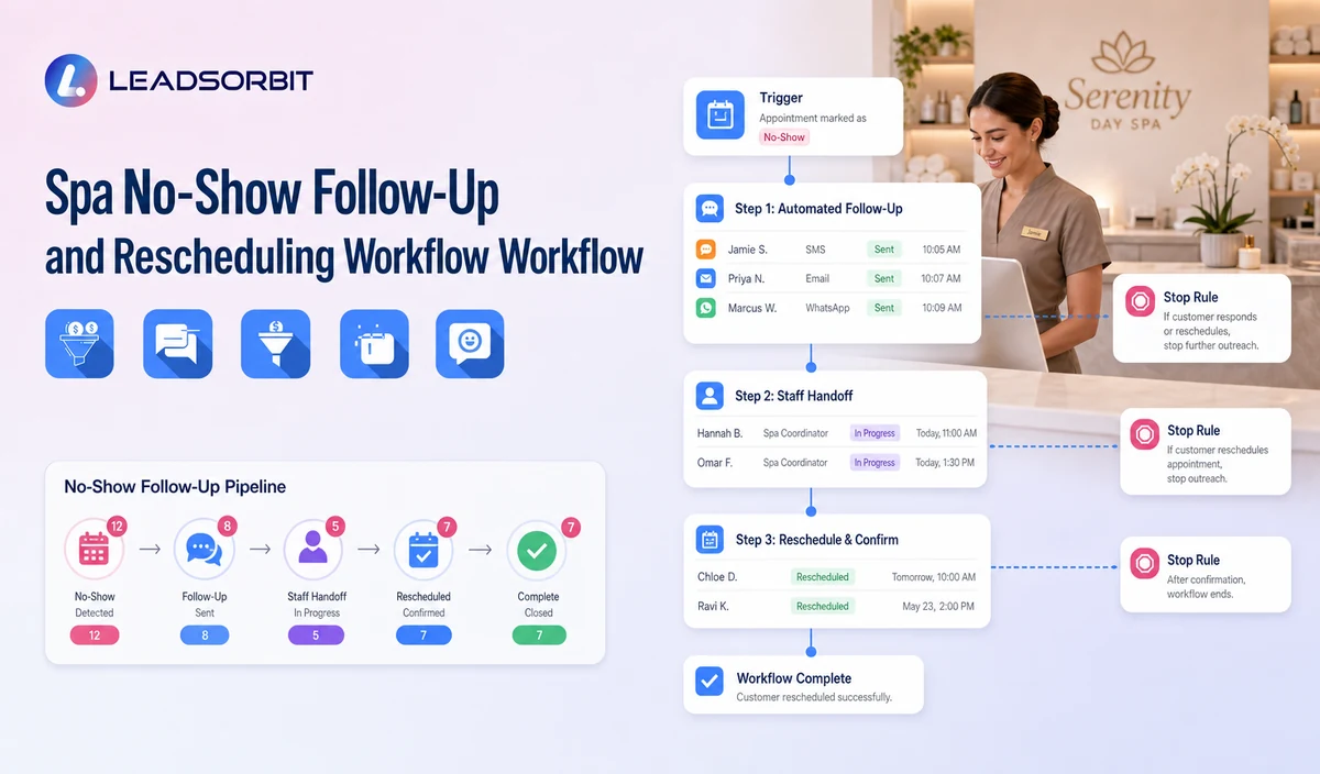 Spa No-Show Follow-Up and Rescheduling Workflow Workflow